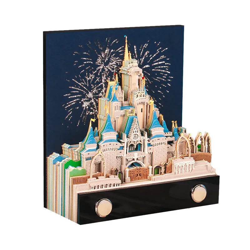 Three-dimensional Note Paper Carving Model Fairy Tale Castle Art - Velora