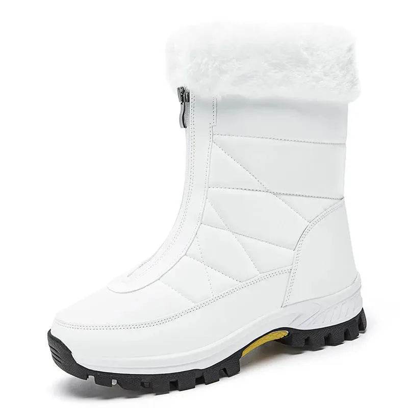 Winter Waterproof Snow Boots Women's Mid-calf Front Zipper - Velora