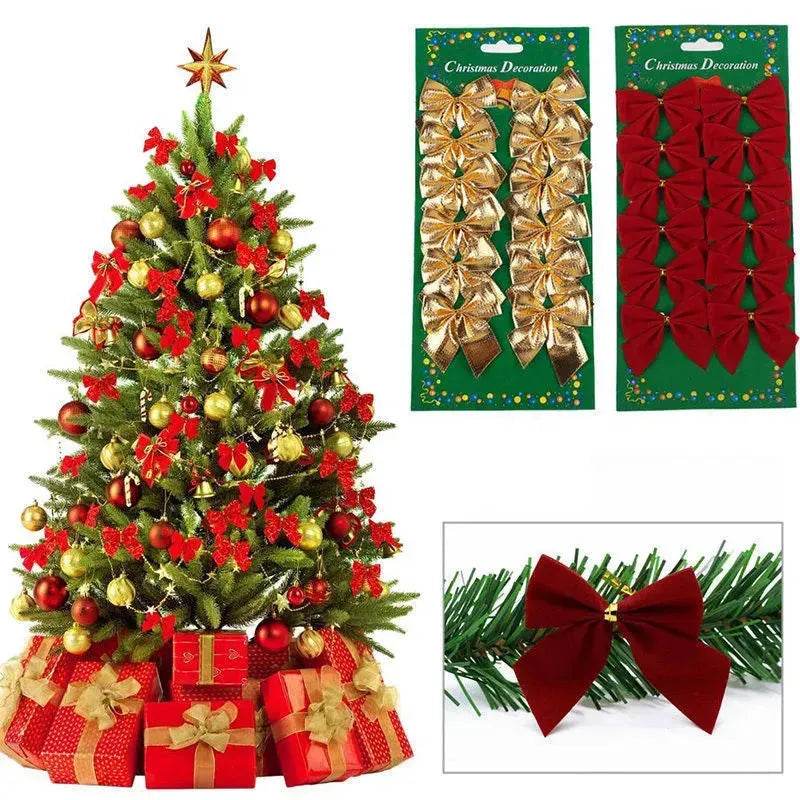 Christmas Tree Ornaments Christmas Decoration Bow - Velora