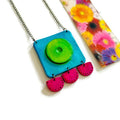 Abstract Neon Statement Jewelry Set Handmade - Velora Luxury Fashion