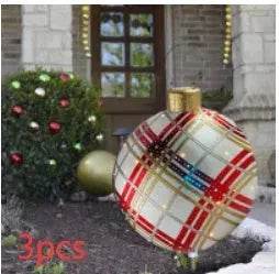 Christmas Ornament Holly Ball Outdoor Tree Decoration Christmas Balls for Yards - Velora