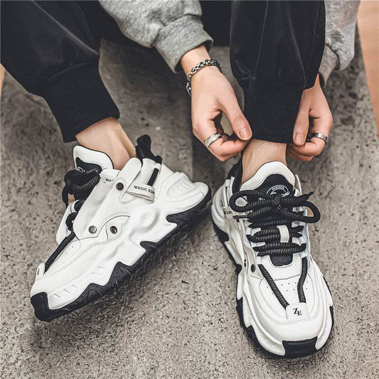 Men's Cross-tied White Casual Shoes - Velora