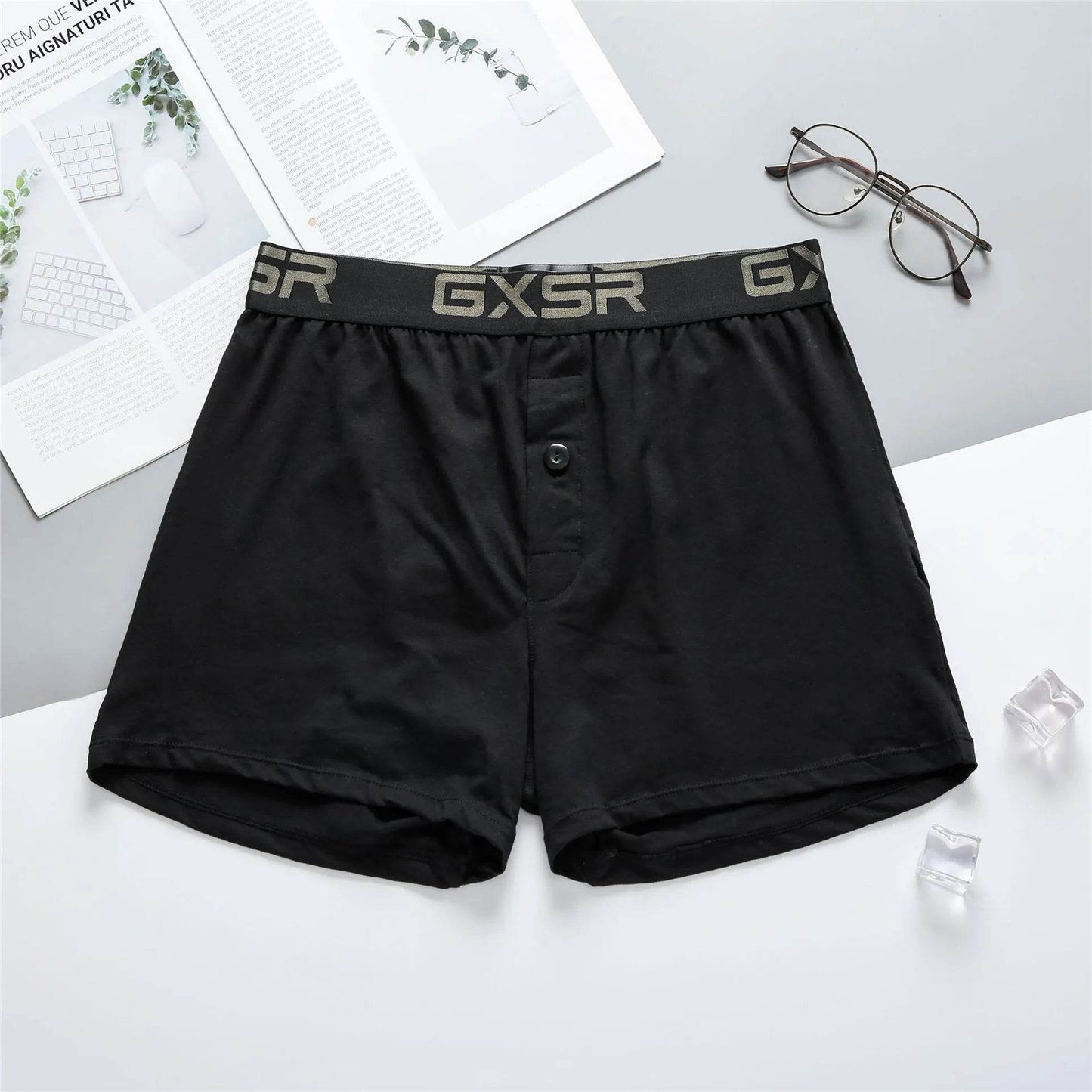 Men's Home Low Waist Pure Cotton Boxer short Breathable Underwear - Velora