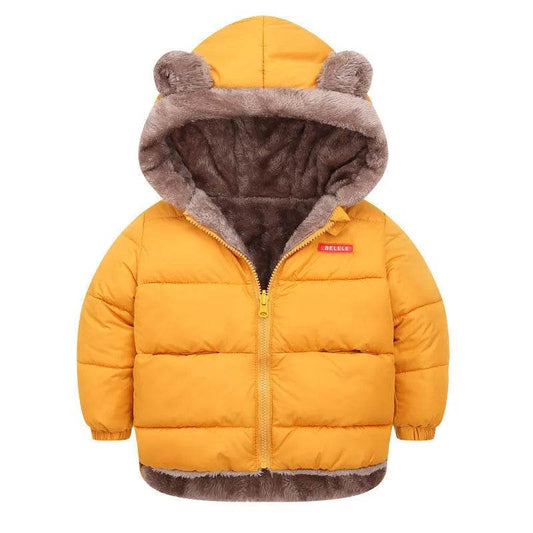 Children Boy's Cotton-padded Fleece Lined Puffer Winter Jacket for Kids - Velora