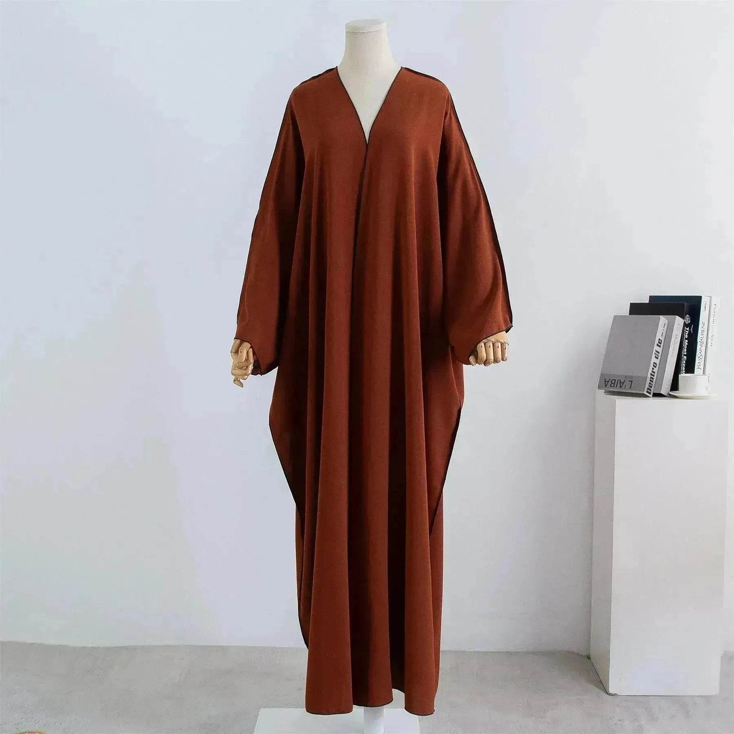 Acrylic Casual Cardigan Plus Size Robe Abaya Dress for Arab Dubai Turkey Middle East Women - Velora