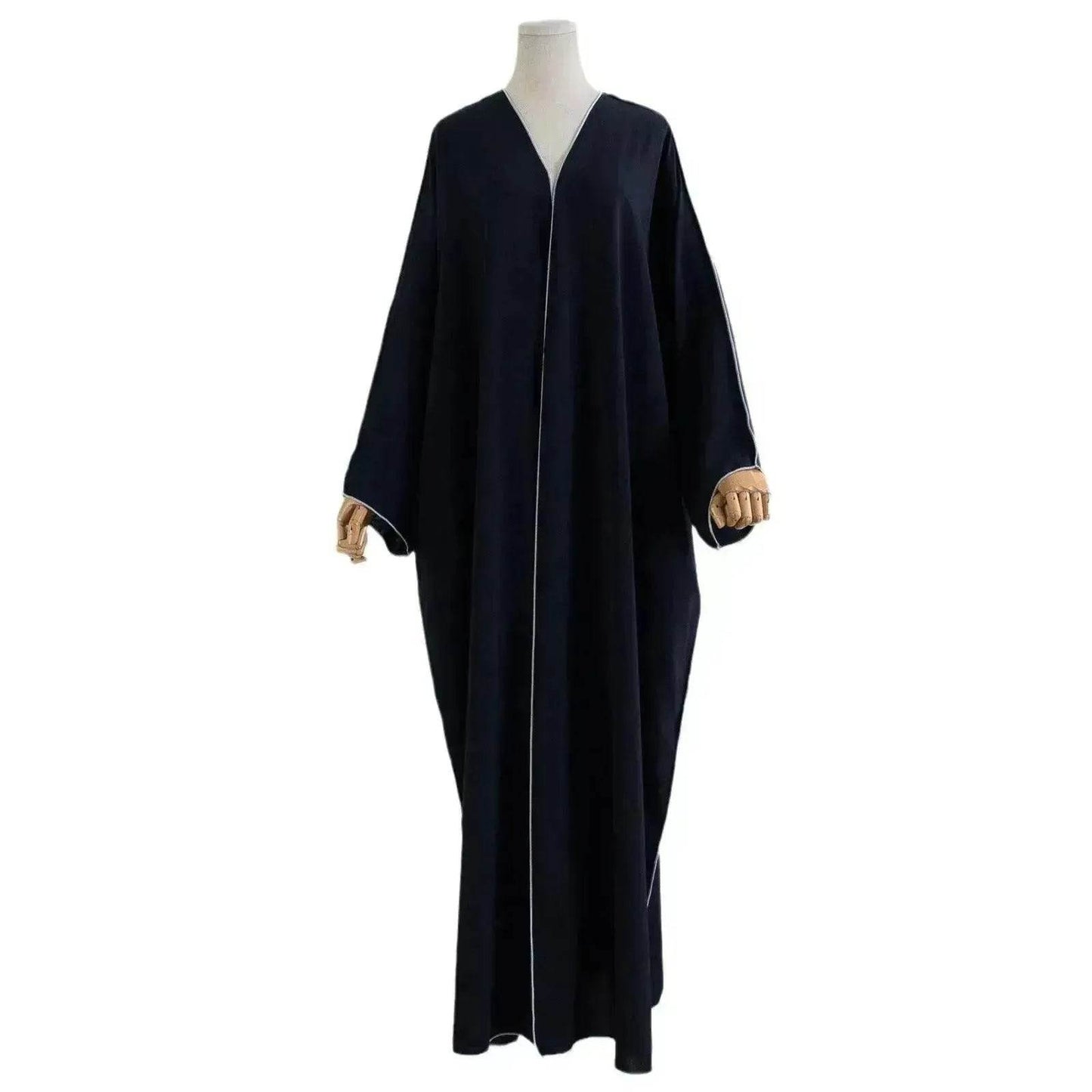 Acrylic Casual Cardigan Plus Size Robe Abaya Dress for Arab Dubai Turkey Middle East Women - Velora