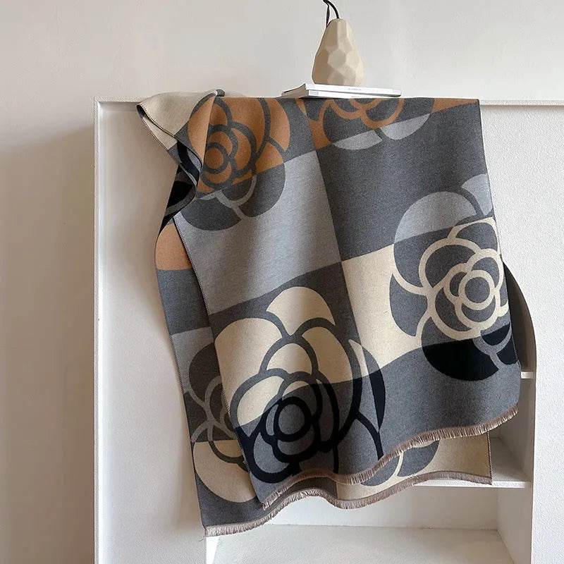 Cashmere Dual-use Warm Winter Vintage Scarf Women - Velora