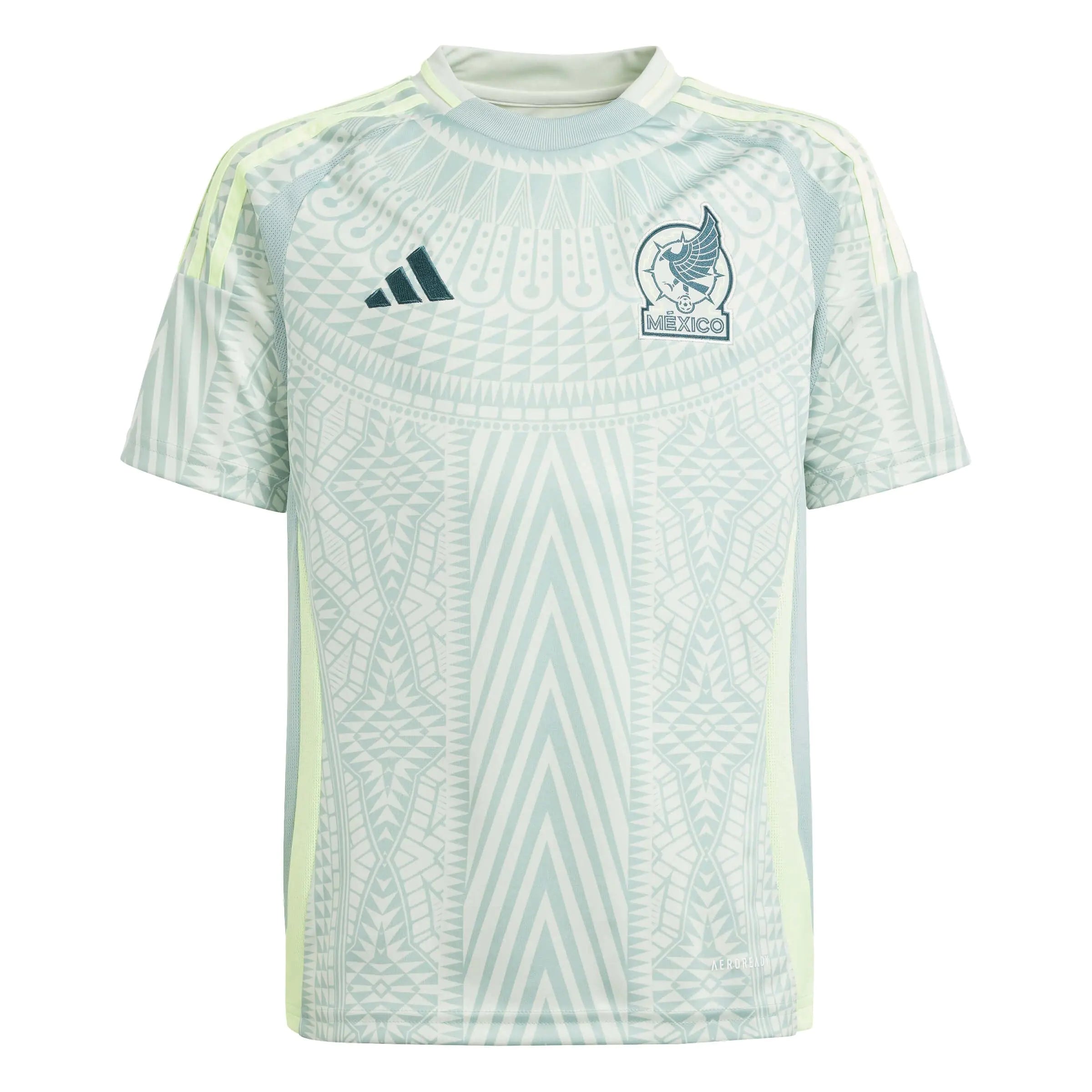 adidas Youth Mexico 2024 Alternate Kit in Linen Green - Velora Luxury Fashion