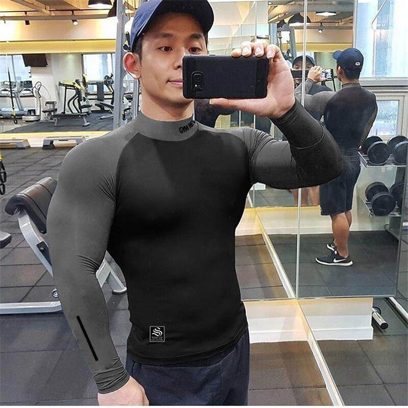Muscle fit Long sleeve Gym shirt Sports Leisure Top for men - Velora