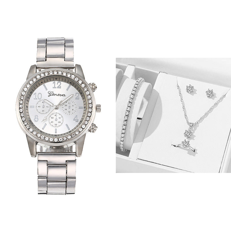 New Women's Watch Suit Quartz Diamond Watch