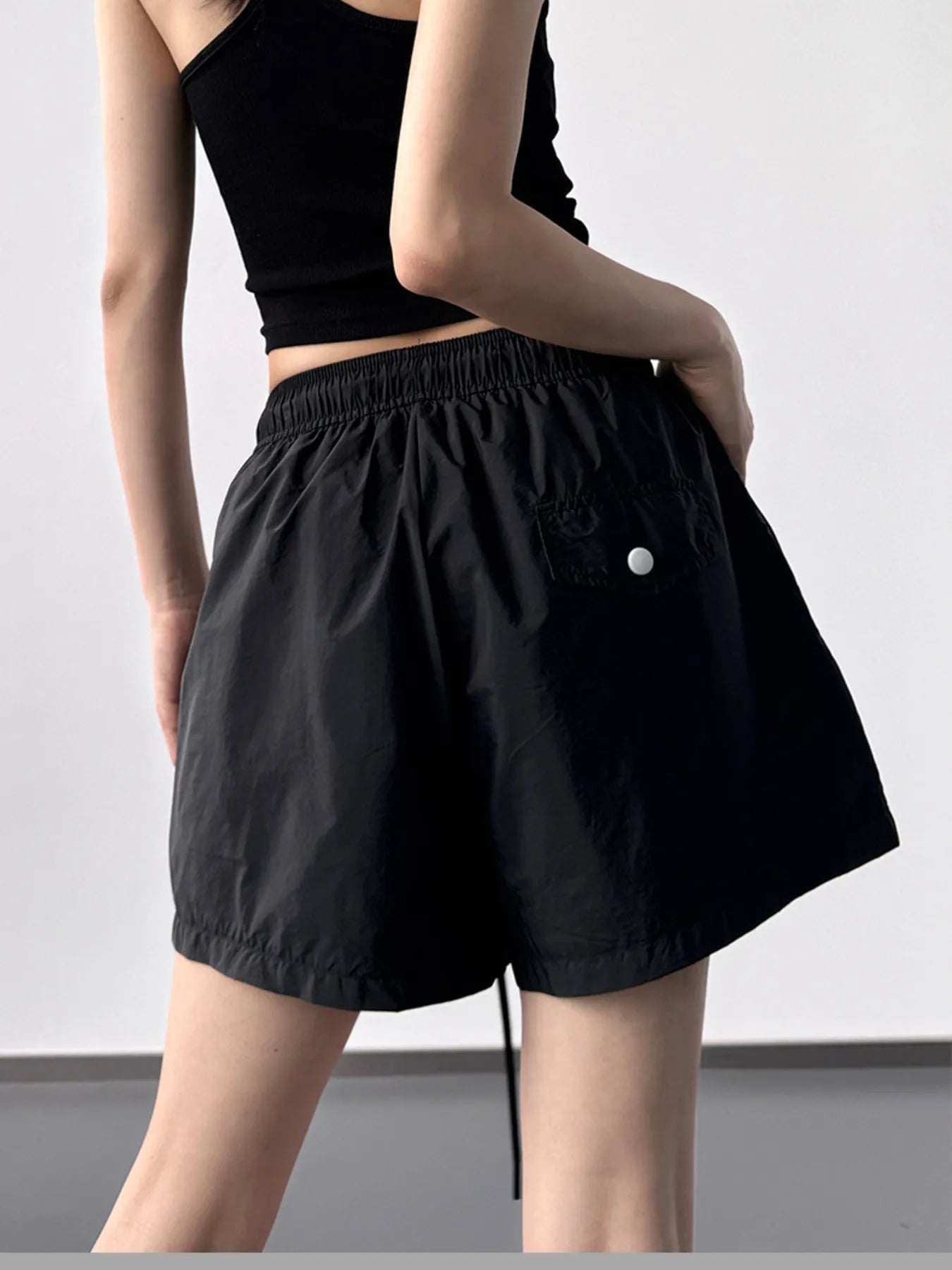 High Waisted Drawstring Shorts - Velora