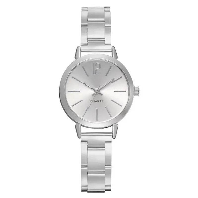 2pcs Narrow Strap Steel Strap Bracelet and Quartz Watch women - Velora