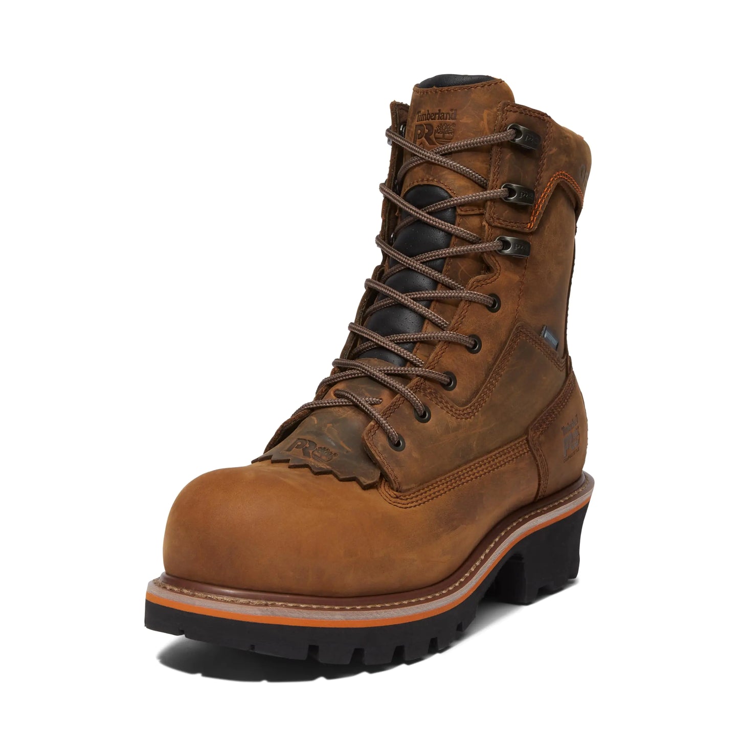 Timberland PRO Mens Evergreen 8 Inch Composite Safety Toe Waterproof Industrial Logger Work Boot Brown-2024 New 15