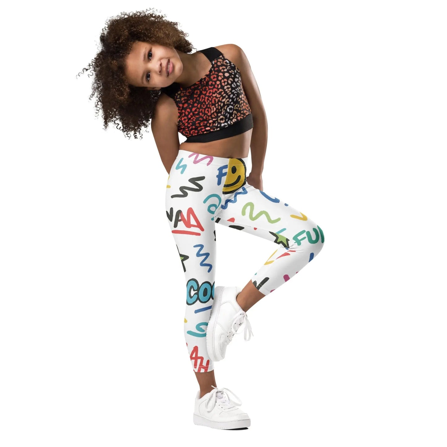 Paper peace Kid's Leggings - Graffiti Doodles