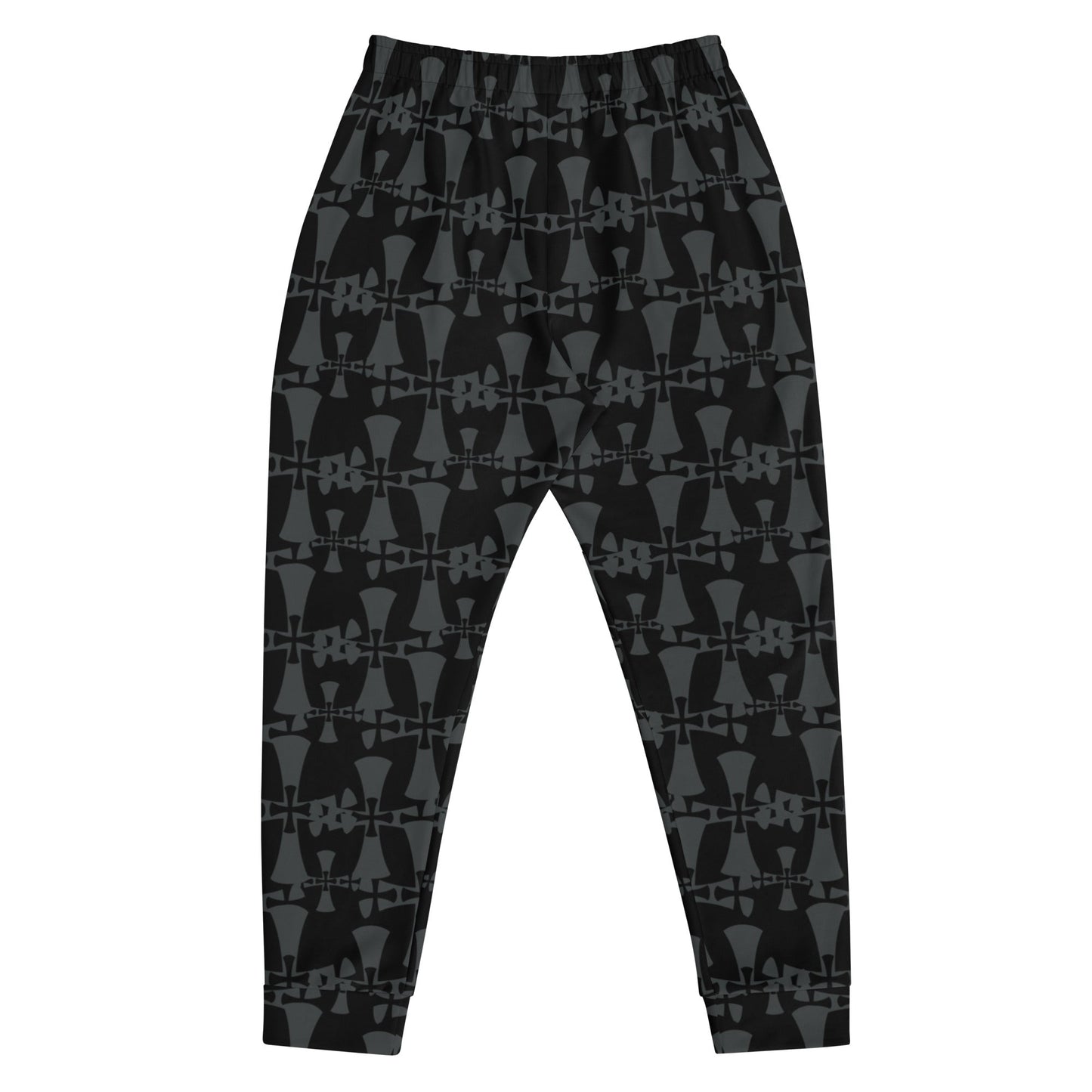 Men's Premium Recycled Fleece Black-Gray Joggers-Allover 3 Crusaders Print