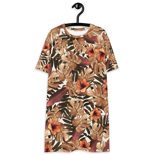 T-shirt dress - Orange Floral