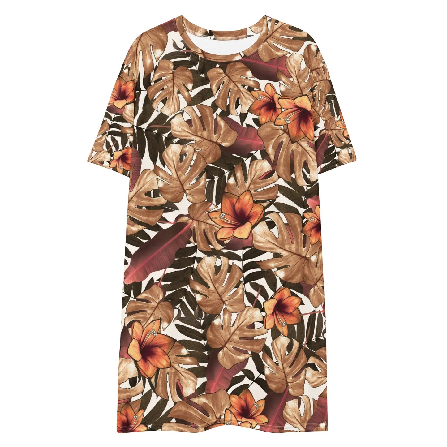 T-shirt dress - Orange Floral