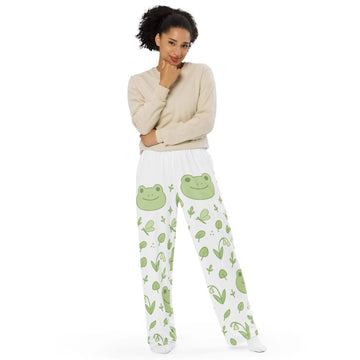 All-over print unisex wide-leg pants