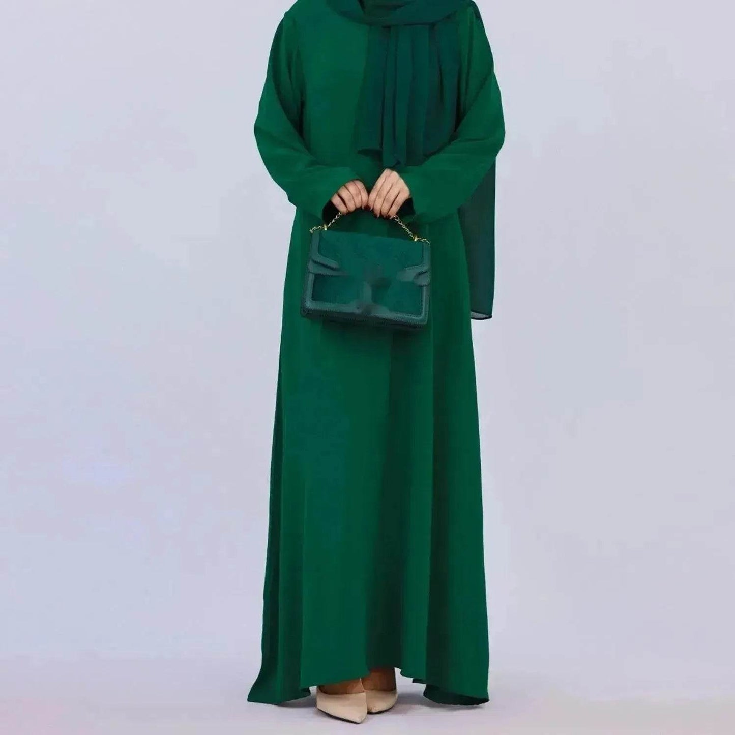 Middle East Dubai Turkey Multi-color Plus Size Women's Dress - Velora