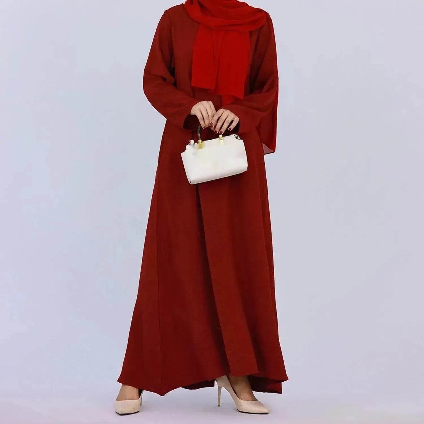 Middle East Dubai Turkey Multi-color Plus Size Women's Dress - Velora