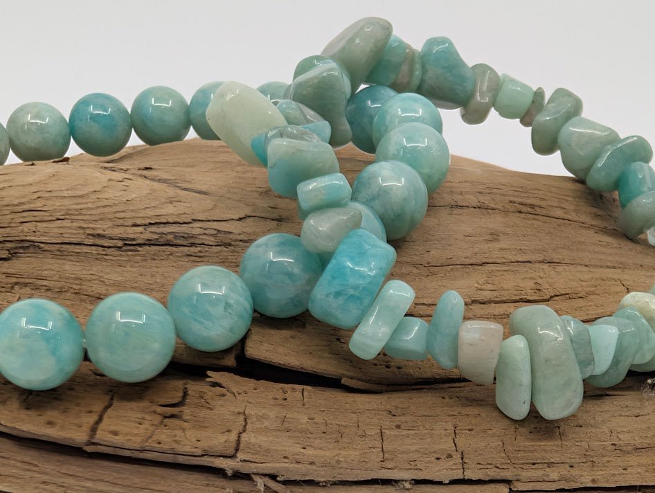 Amazonite Bracelet — 8mm & Chip