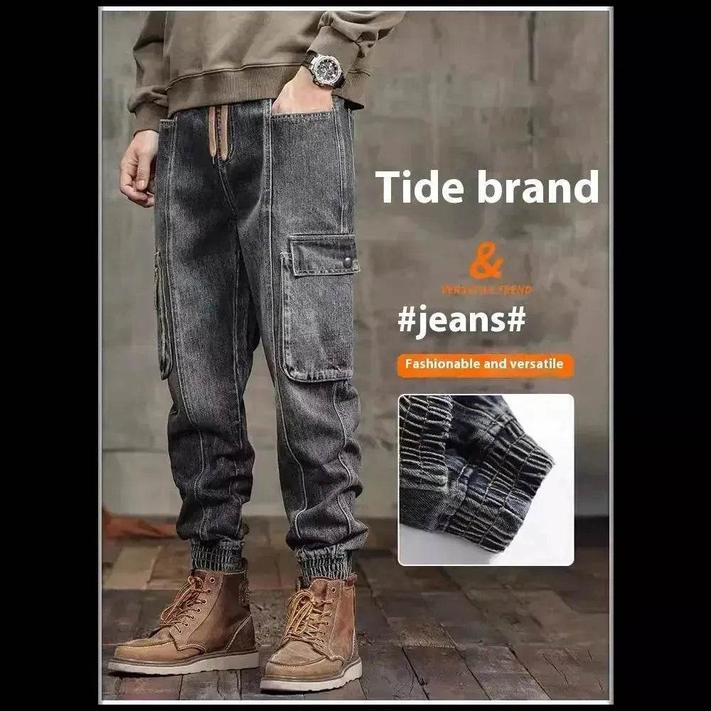 American Retro Ankle-tied Jeans Men - Velora