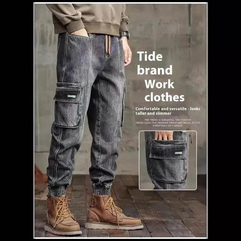 American Retro Ankle-tied Jeans Men - Velora