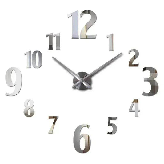 American Style Creative Three-Dimensional Decoration DIY Mirror Wall Stickers Nordic Clocks - Velora