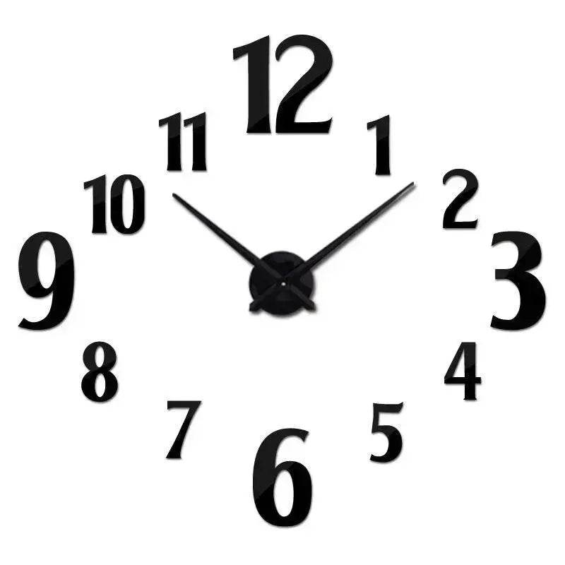 American Style Creative Three-Dimensional Decoration DIY Mirror Wall Stickers Nordic Clocks - Velora
