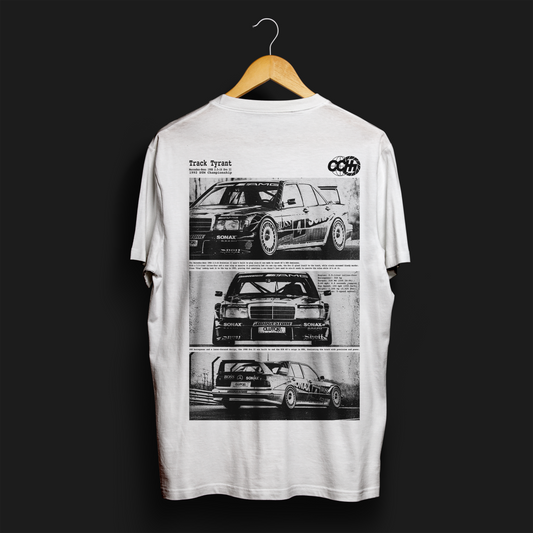 Track Tyrant - 190E Evo II Automotive Apparel TShirt - Velora