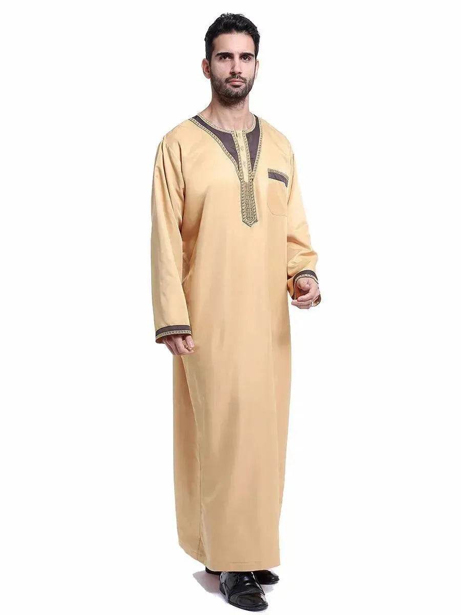 Eid Ramadan ArabKaftan Jalabiya for Men Arab Dubai Middle Eastern Men's Moroccan Men's Jalabiya - Velora