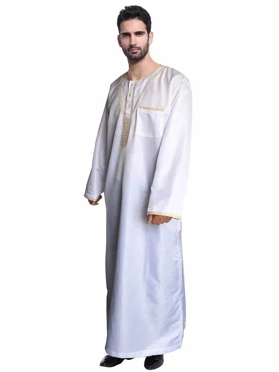 Eid Ramadan ArabKaftan Jalabiya for Men Arab Dubai Middle Eastern Men's Moroccan Men's Jalabiya - Velora