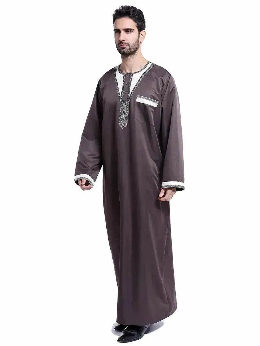 Eid Ramadan ArabKaftan Jalabiya for Men Arab Dubai Middle Eastern Men's Moroccan Men's Jalabiya - Velora