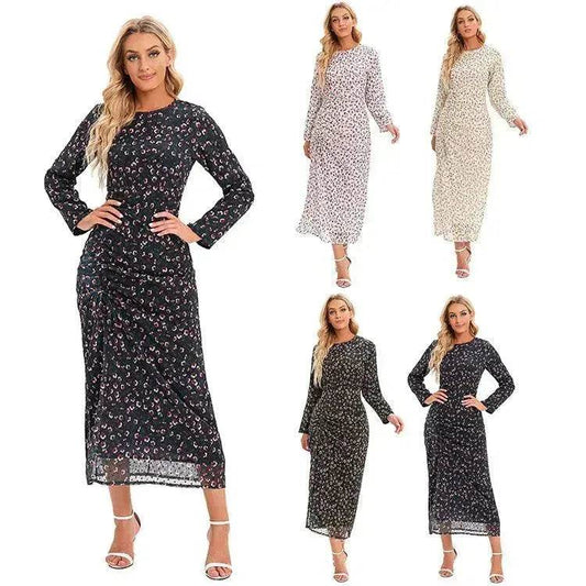 Arab Fashion Hijab Dress Printed Abayas For Women - Velora