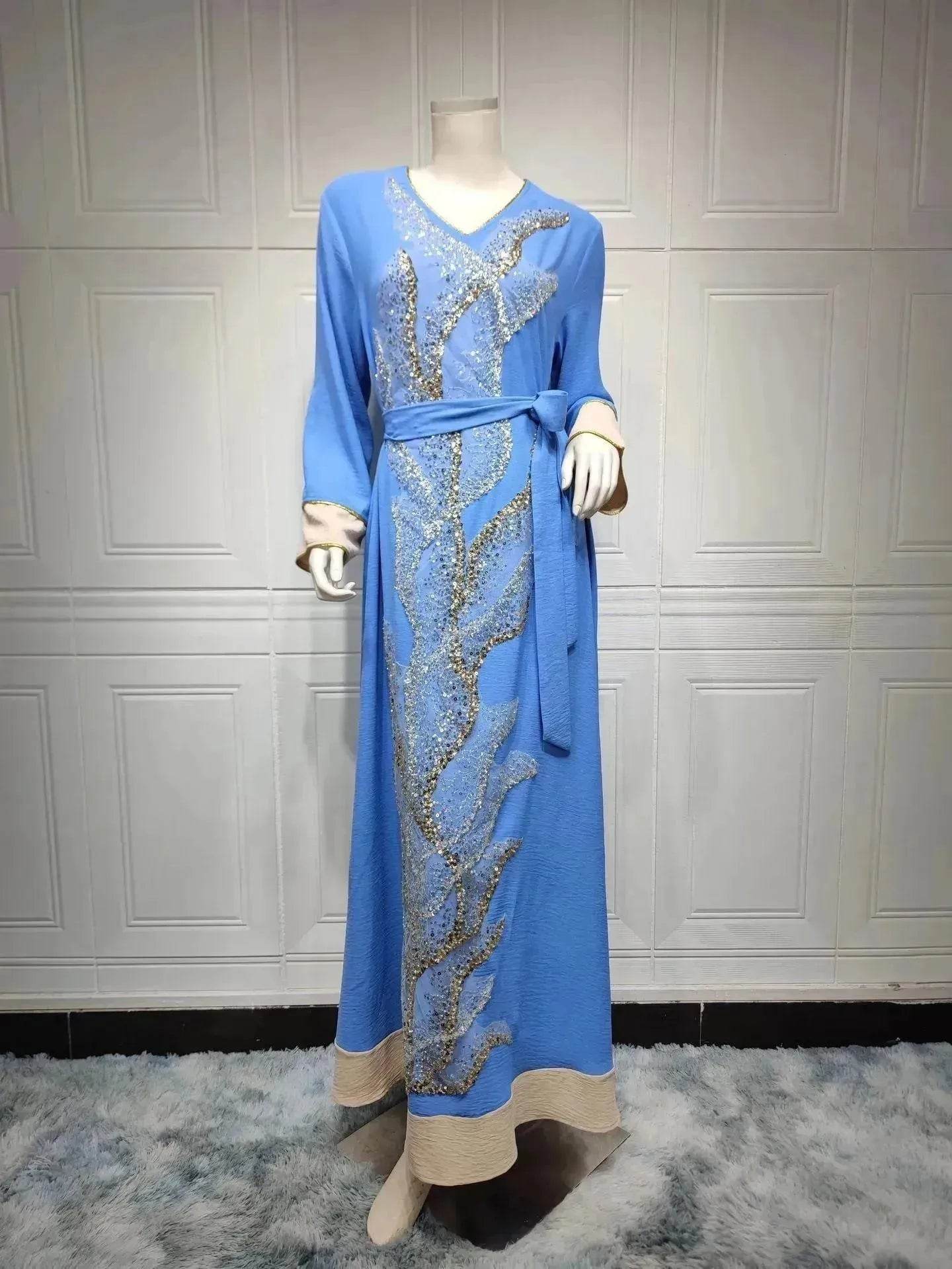 Arab  Robe Sequin Embroider Fashion