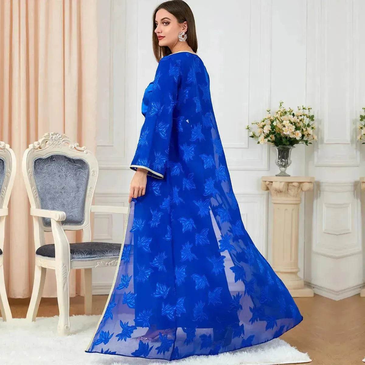 Arab Women's Robes V-neck Suit Dress - Velora