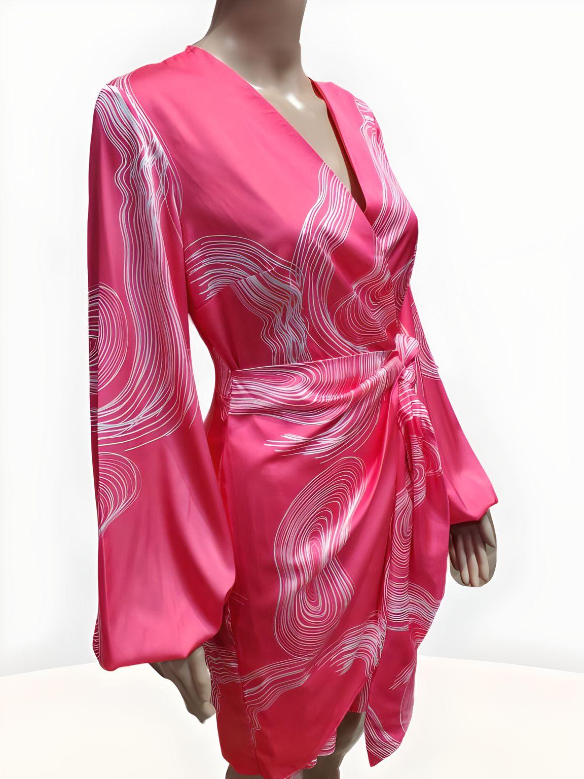 Knee-Length Belt Dress Astudio.fashion