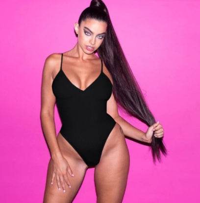 Summer Bikini Backless String Large Size Sexy Solid Color Triangle One-piece Swimsuit Womens Clothing - Velora