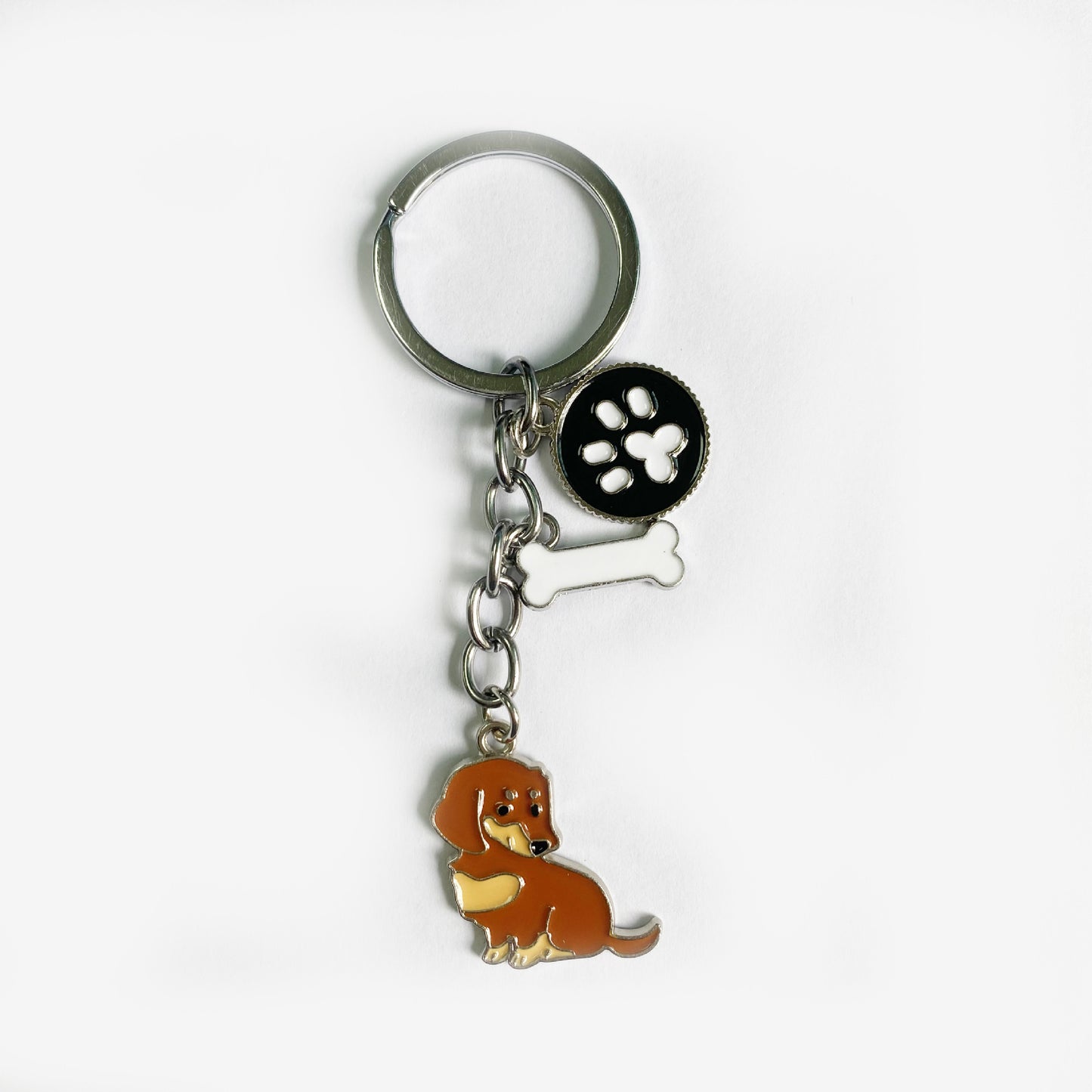 American Style Pet Dog Wax Metal Keychains