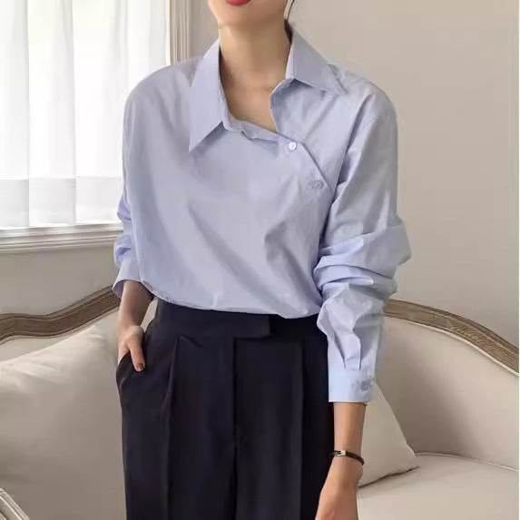 Professional Office Business Long sleeve cotton work shirt for women - Velora