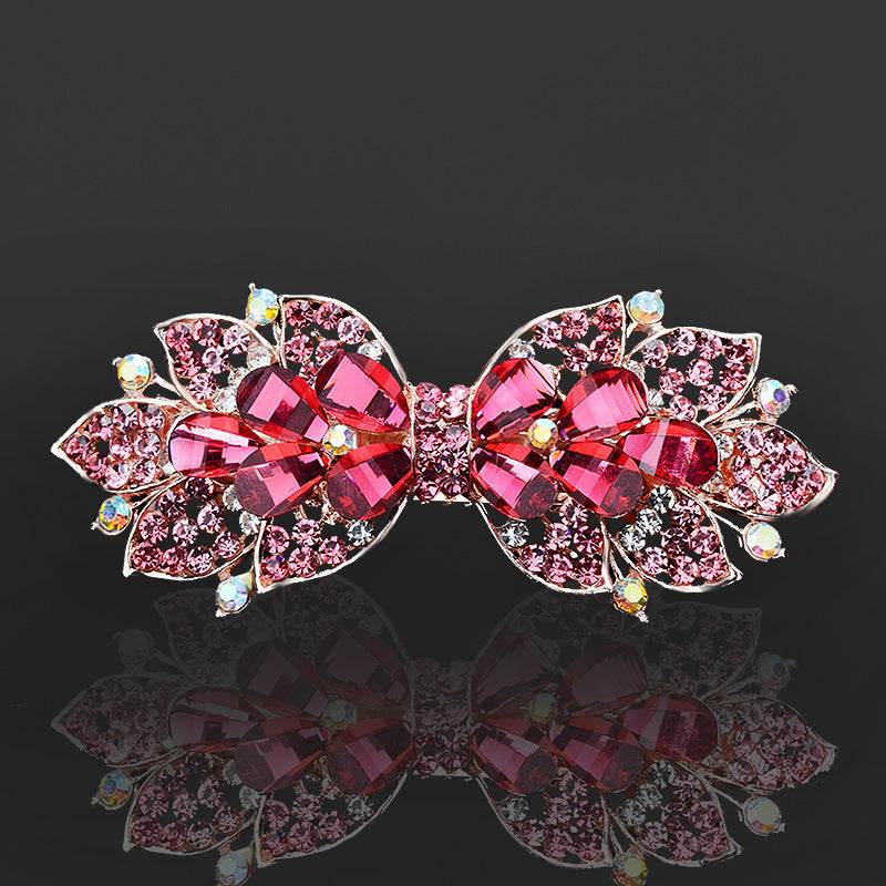 Rhinestone bow hair clip Accessories - Velora