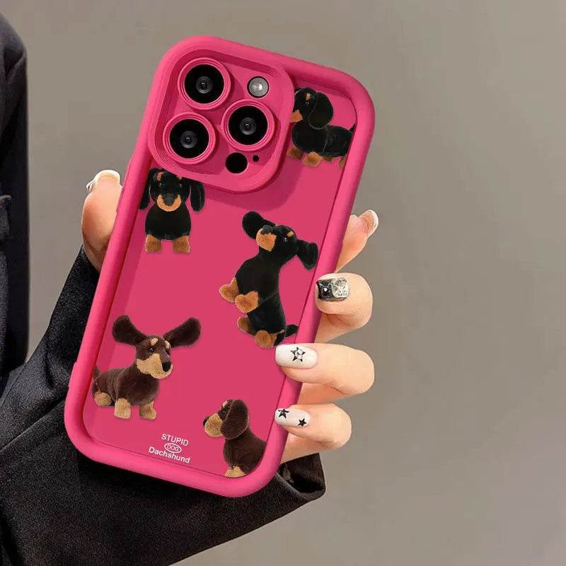 Cream Sausage Dog Phone Case - Velora