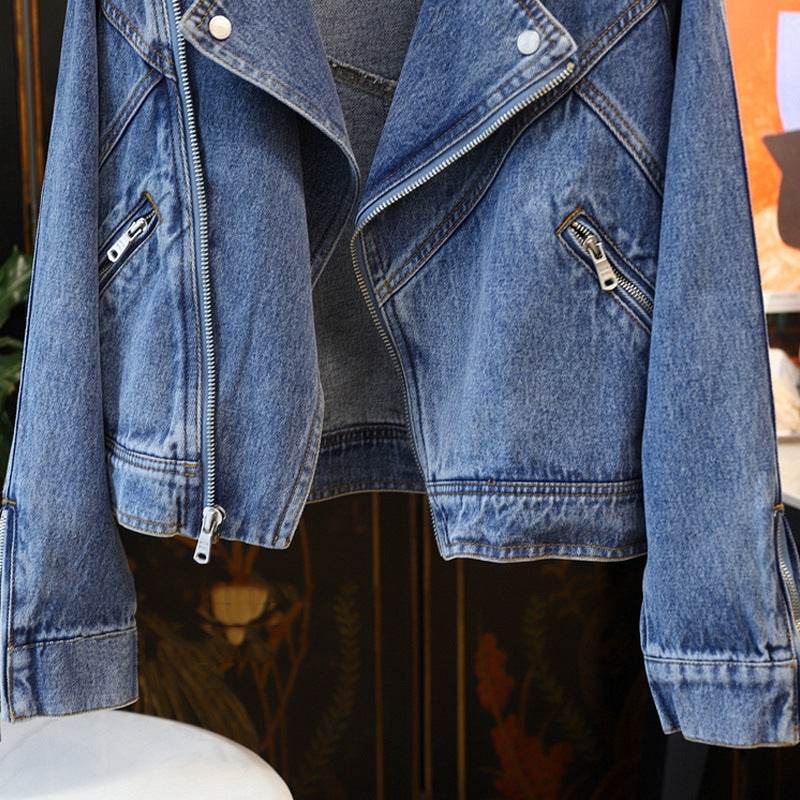 Long Denim Jacket Casual Japanese Korean Style - Velora