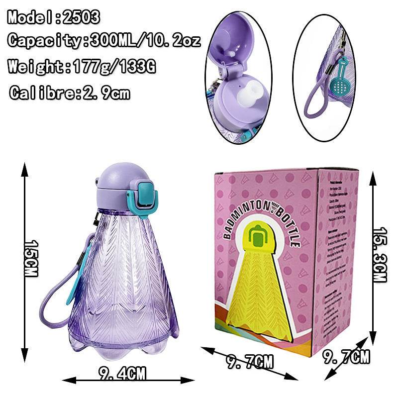 Badminton cup Kids Cartoon 3l water bottles with straw - Velora