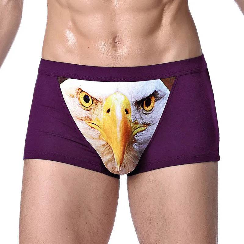 Creative Cartoon Animal Printed Boxer Briefs with pouch underwear men - Velora