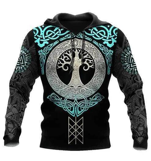 Men's Gothic Printed Street Fashion Classic Hoodie Pullover - Velora