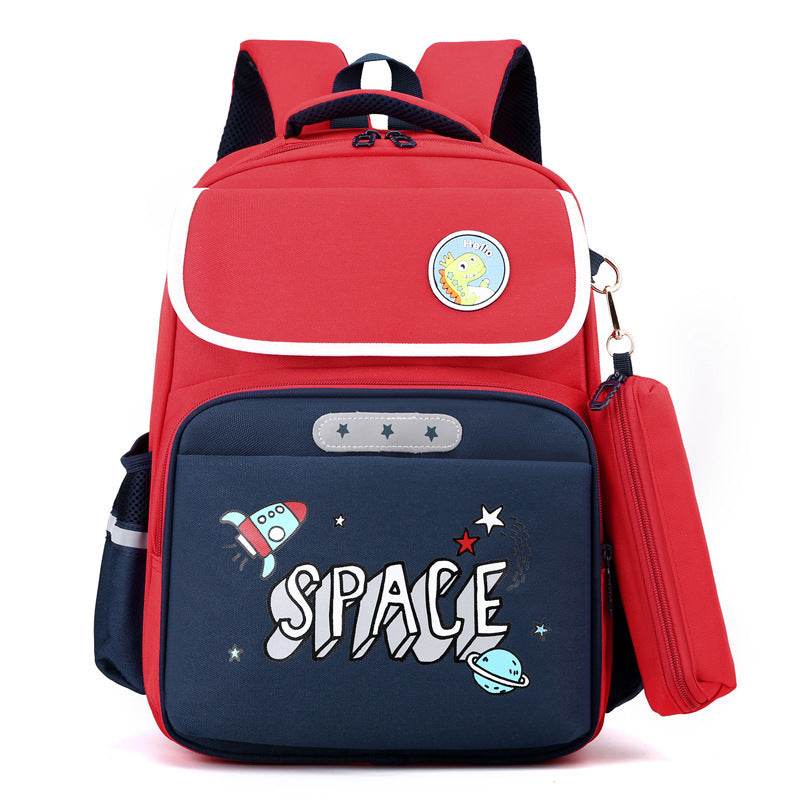 Primary School Large Capacity Spine Supportive Canvas Backpack for school - Velora