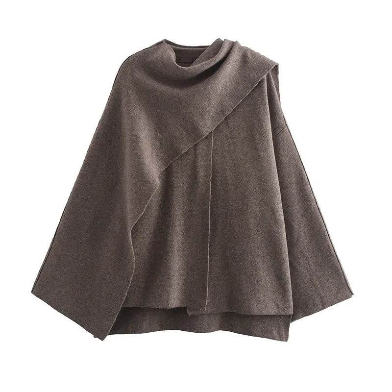 Women Solid Fashionable Cozy Scarf Winter Coat Jacket - Velora
