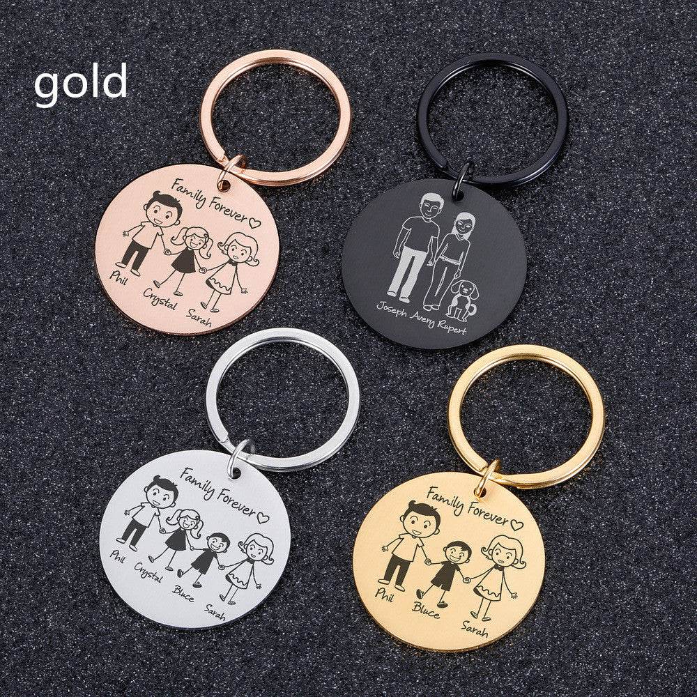 Personality Trend Stainless Steel Keychain - Velora