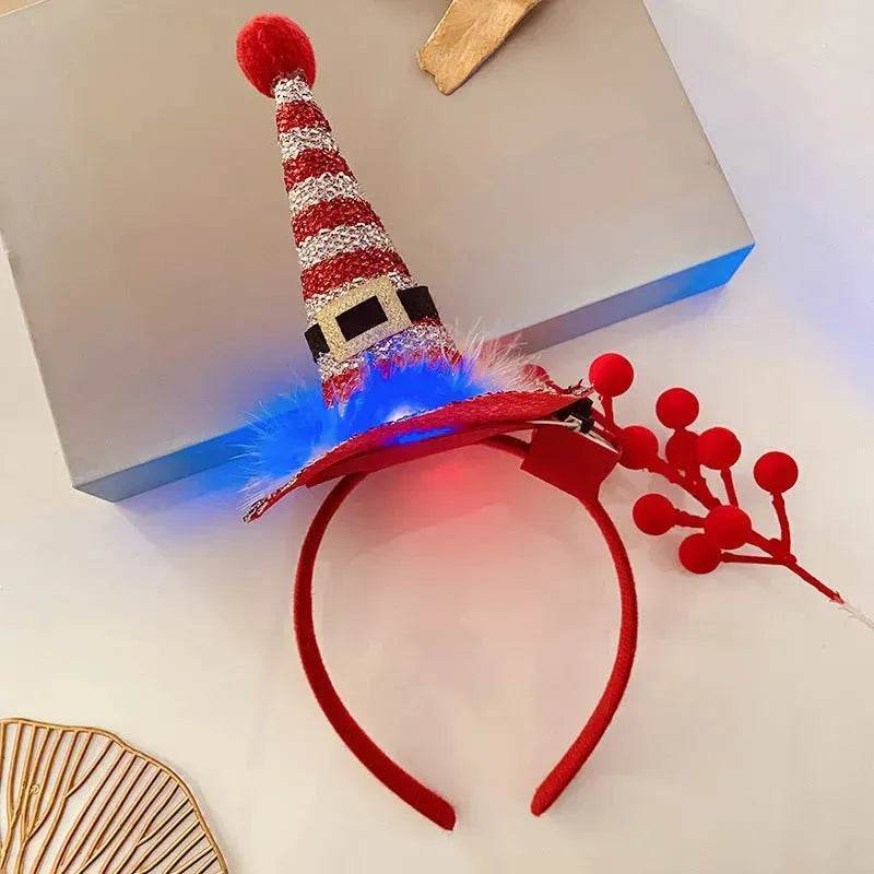 Christmas With Light Headband Snowflake Women's - Velora